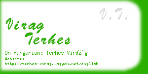 virag terhes business card